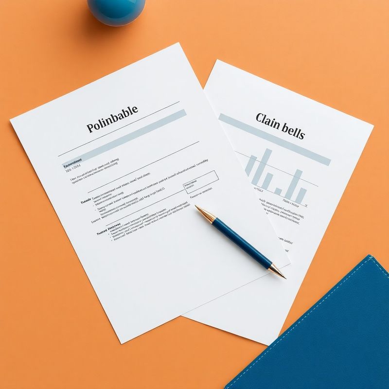 Documente de planificare financiară pe un birou minimal